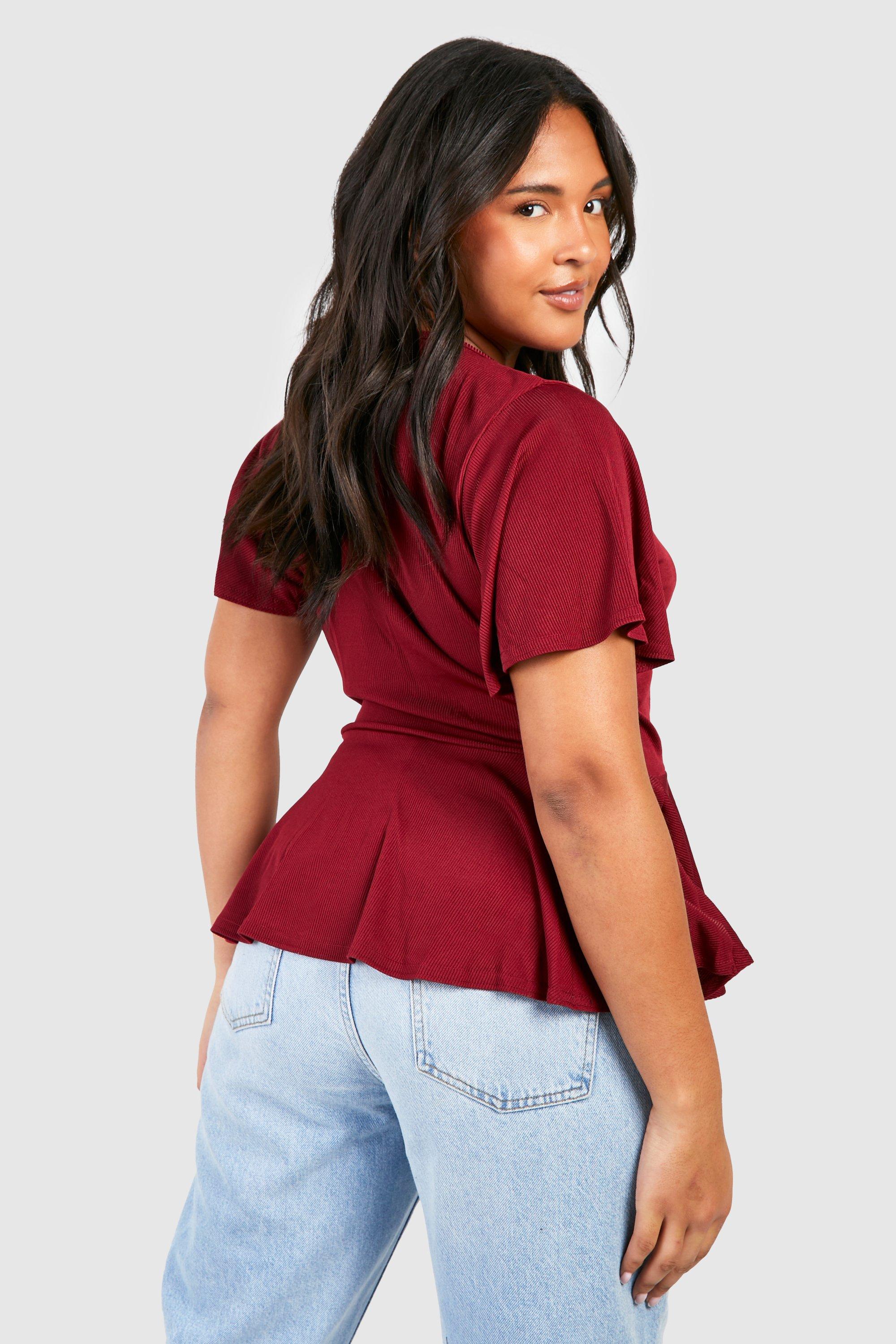 Top peplum grande taille new arrivals